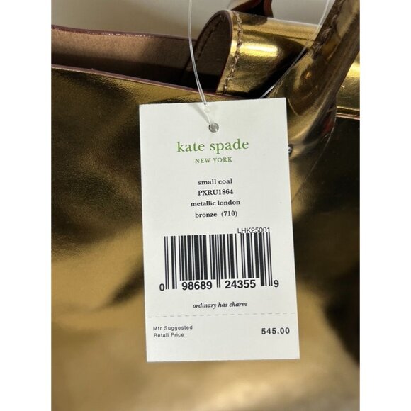 Kate Spade Small Coal Tote in Metallic London Bronze - NWT* - Picture 3 of 9